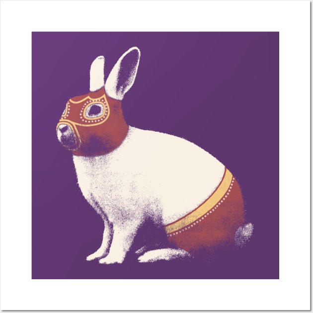 Rabbit Wrestler / Lapin Catcheur Wall Art by speakerine